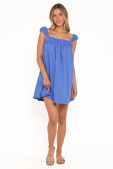 Helia Mini Dress - Cobalt Blue