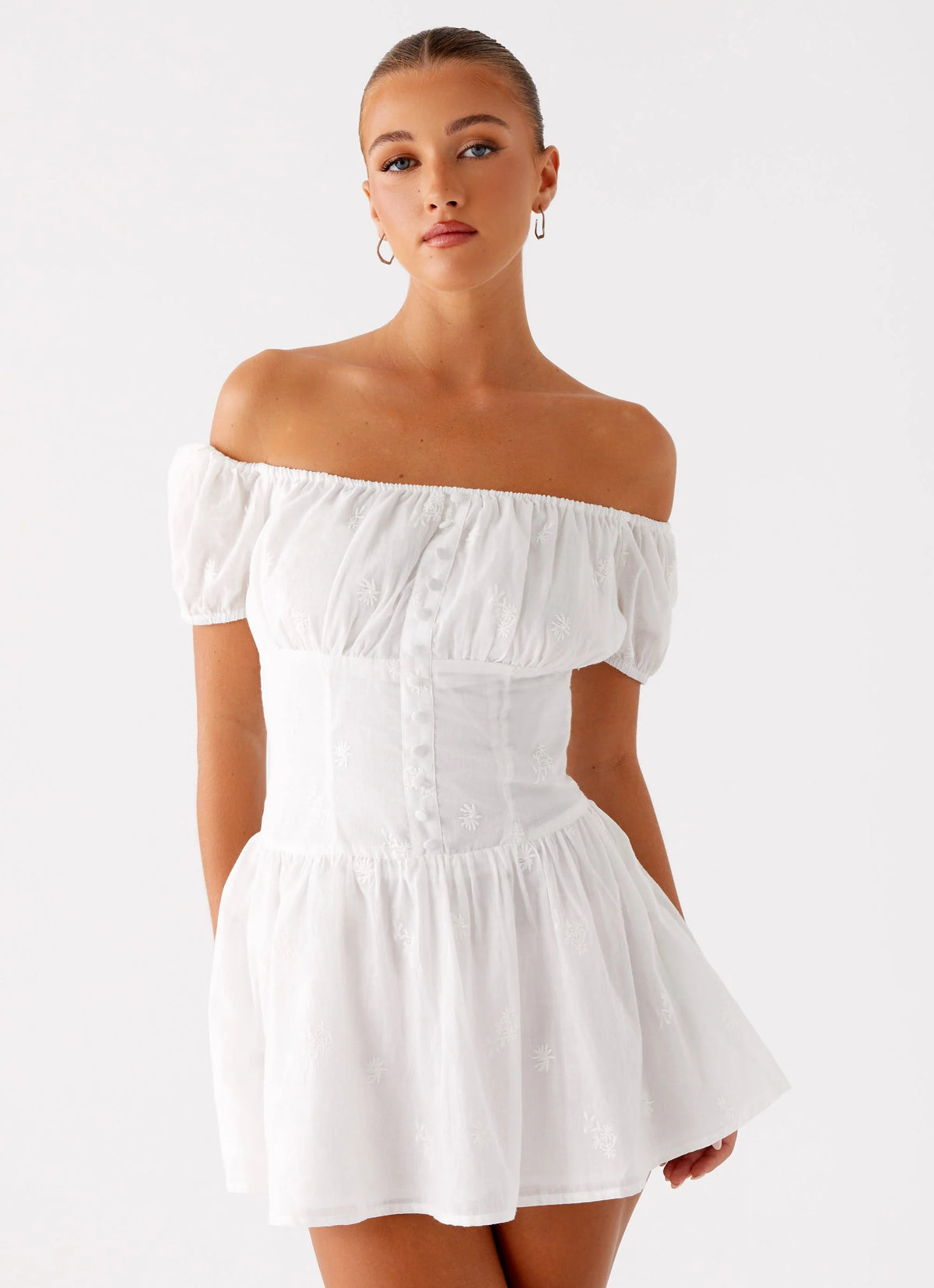 Anthem Cotton Mini Dress - Ivory
