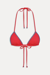 Nick Beaded Triangle Bikini Top - Havana