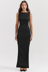 black maxi dress