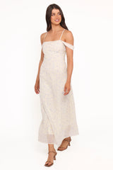 Elwood Midi Dress - Yellow Ditsy Floral