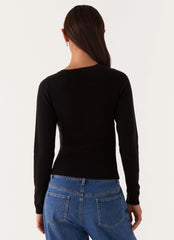 Reagan Knit Top - Black