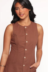 Kingsley Midi Dress - Chocolate