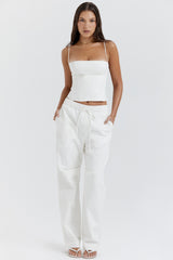 white structured corset