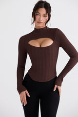 cocoa knitted corset