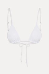 Elena Micro Triangle Bikini Top - Optic White