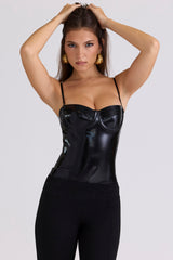 black latex corset top - limited edition