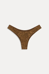 Katarina Satin Cheeky Bikini Bottom - Vintage Cheetah