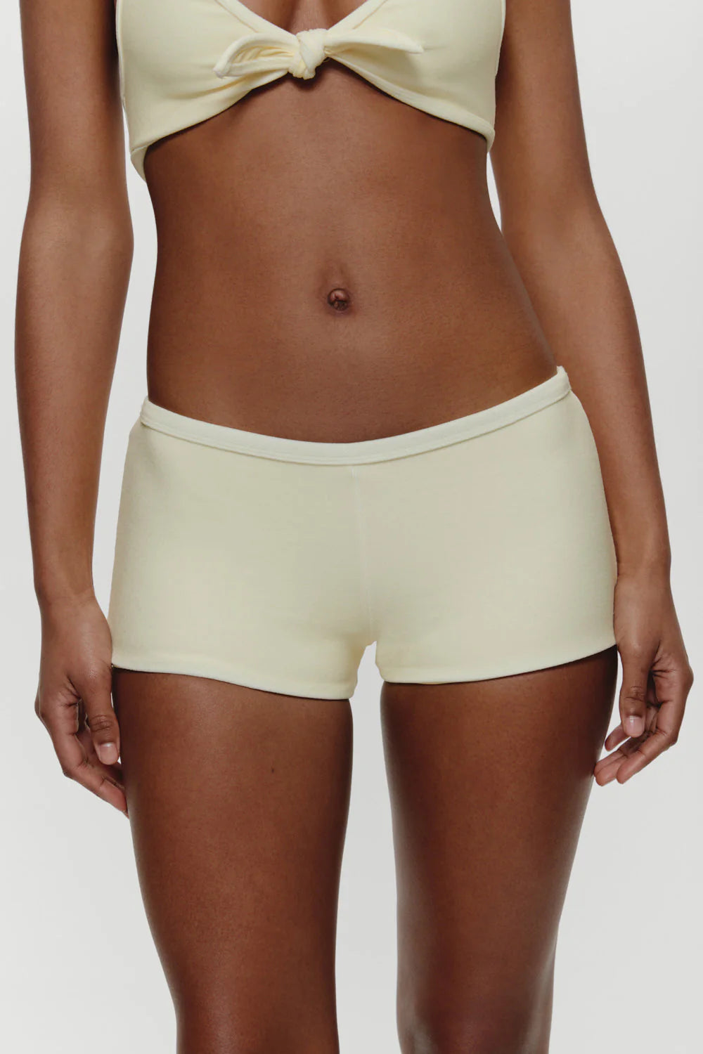 Caster Terry Cheeky Boy Shorts - Lemon