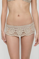 Shelly Crochet Shine Swim Skirt - Birthday Suit