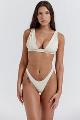vanilla tie back bikini top