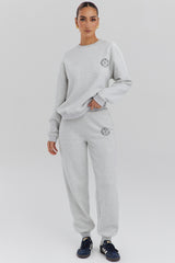 light grey marl crew neck sweatshirt