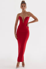 red rose maxi skirt