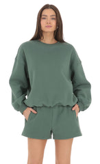 Fleece Jumper in Hunter