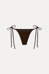 Mackenzie Cheeky Beaded Bikini Bottom - Kona Flower