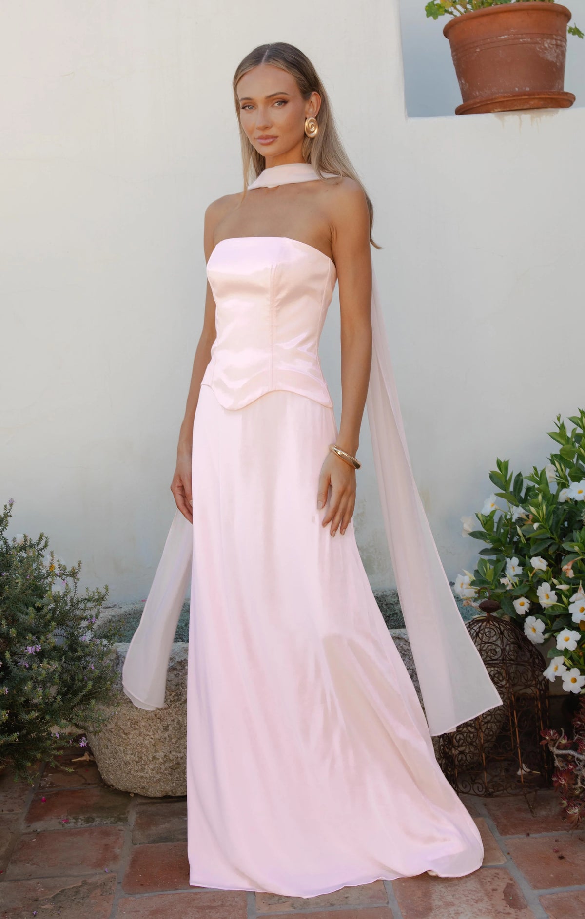 Jules Maxi Dress ~ Powder Pink