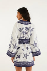 Off-White Coast Scarf  Mini Dress