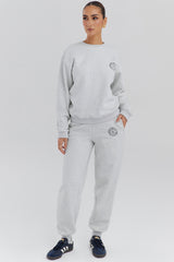 light grey marl crew neck sweatshirt