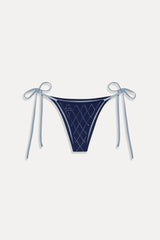 Mackenzie Cheeky String Bikini Bottom - Diamond Stitch
