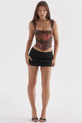 floral printed corset
