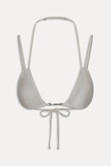 x JENNIE Mabel Satin Bikini Top - Moon