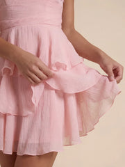 Layered Ruffle Mini Dress