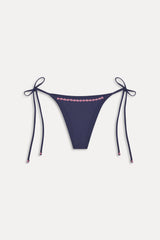 Mackenzie Cheeky String Bikini Bottom - Midnight Bloom