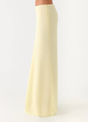 Star Girl Chiffon Maxi Skirt - Yellow