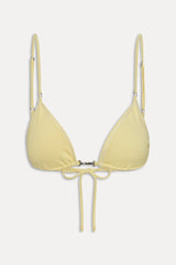 x JENNIE Elena Ribbed Bikini Top - Honeycomb