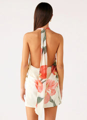 Eleanora Plunge Mini Dress - Siena Floral