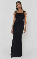 Danielle Maxi Dress ~ Black Stretch