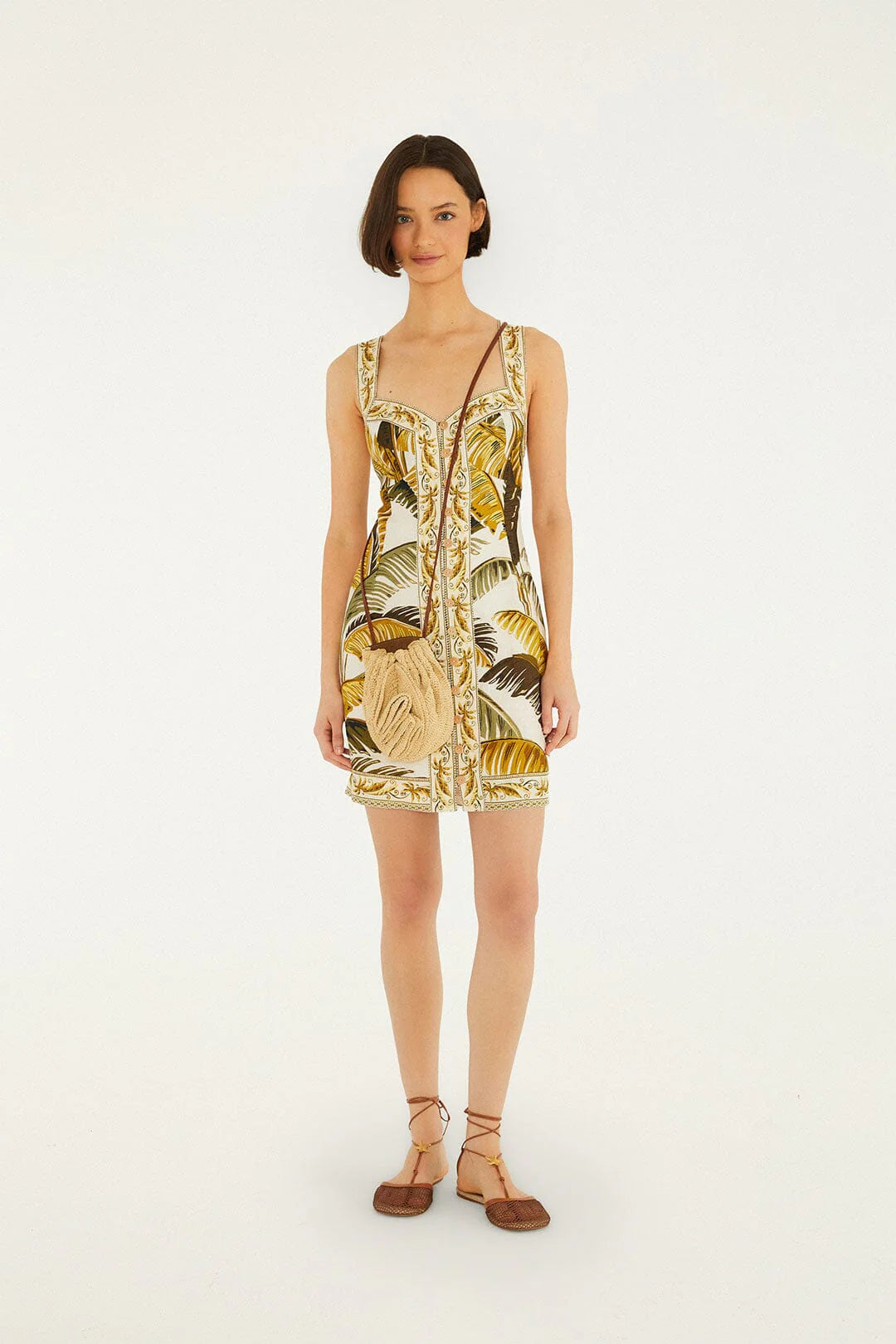 Off-White Trancoso Buttoned Mini Dress