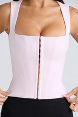 pink fitted corset top