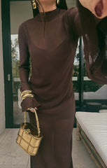 Brandi Maxi Dress ~ Chocolate Chiffon