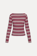 x JENNIE Sophie Long Sleeve Top - Sunset Stripe