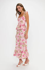 Pauline Peplum Dress ~ Garden Romantic