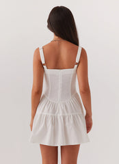 Lucie Linen Mini Dress - Ivory