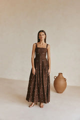 Flores Dress - Chocolate Speck