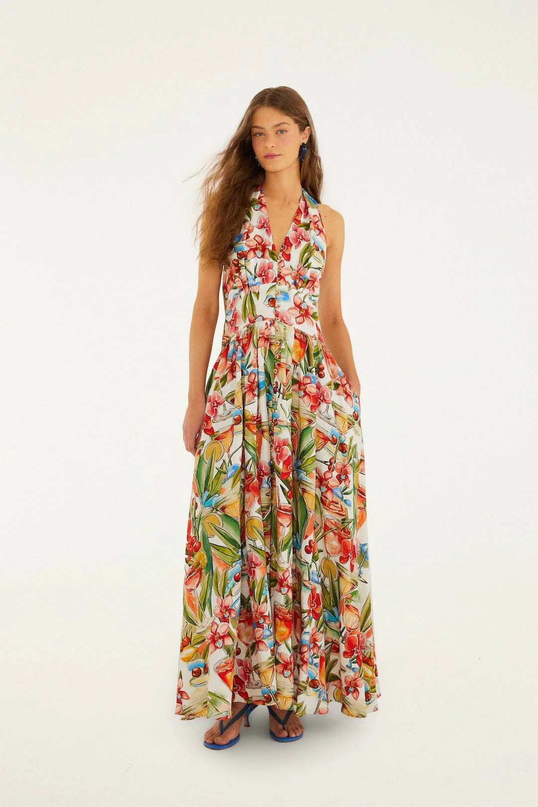Off-White Cocktail Maxi Dress