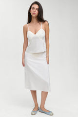 Laura Silk Camisole - French Pearl