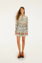Off-White Stitched Garden Mini Dress