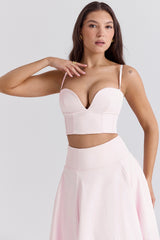 ballerina pink cropped bralette top