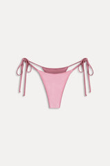 Divine Satin Skimpy Bikini Bottom - Sunset Pink