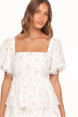 Chapel Maxi Dress - White Vintage Floral