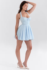 bluebell cotton halter mini dress