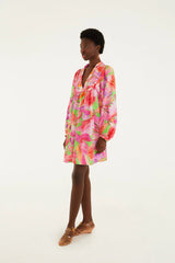 Multicolor Artsy Flora Mini Dress