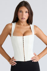 ivory fitted corset top