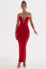 red rose maxi skirt