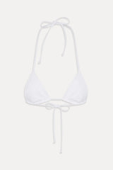Sky Triangle Halter Bikini Top - Optic White