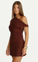 Robilyn Skort - Linen Look Skort in Chocolate